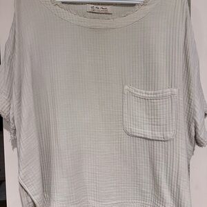 We The Free Cream Boxy Ribbed T-Shirt